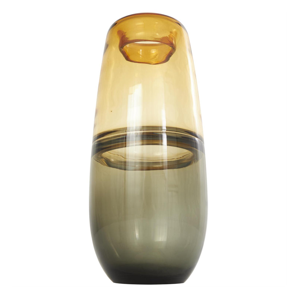 Decor Mache 14" Ombre Decorative Vase with Base - Orange/Gray