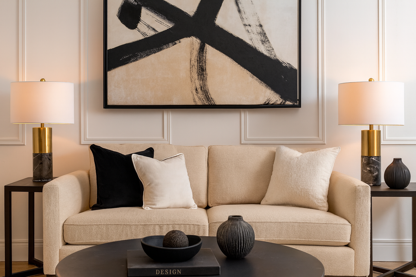 Sagebrook Home S/2 25" Metal Table Lamp - Black