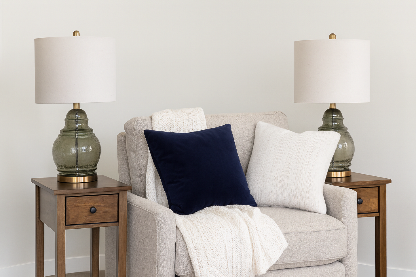 Sagebrook Home S/2 24" Glass Clear Jar Table Lamps - Gold