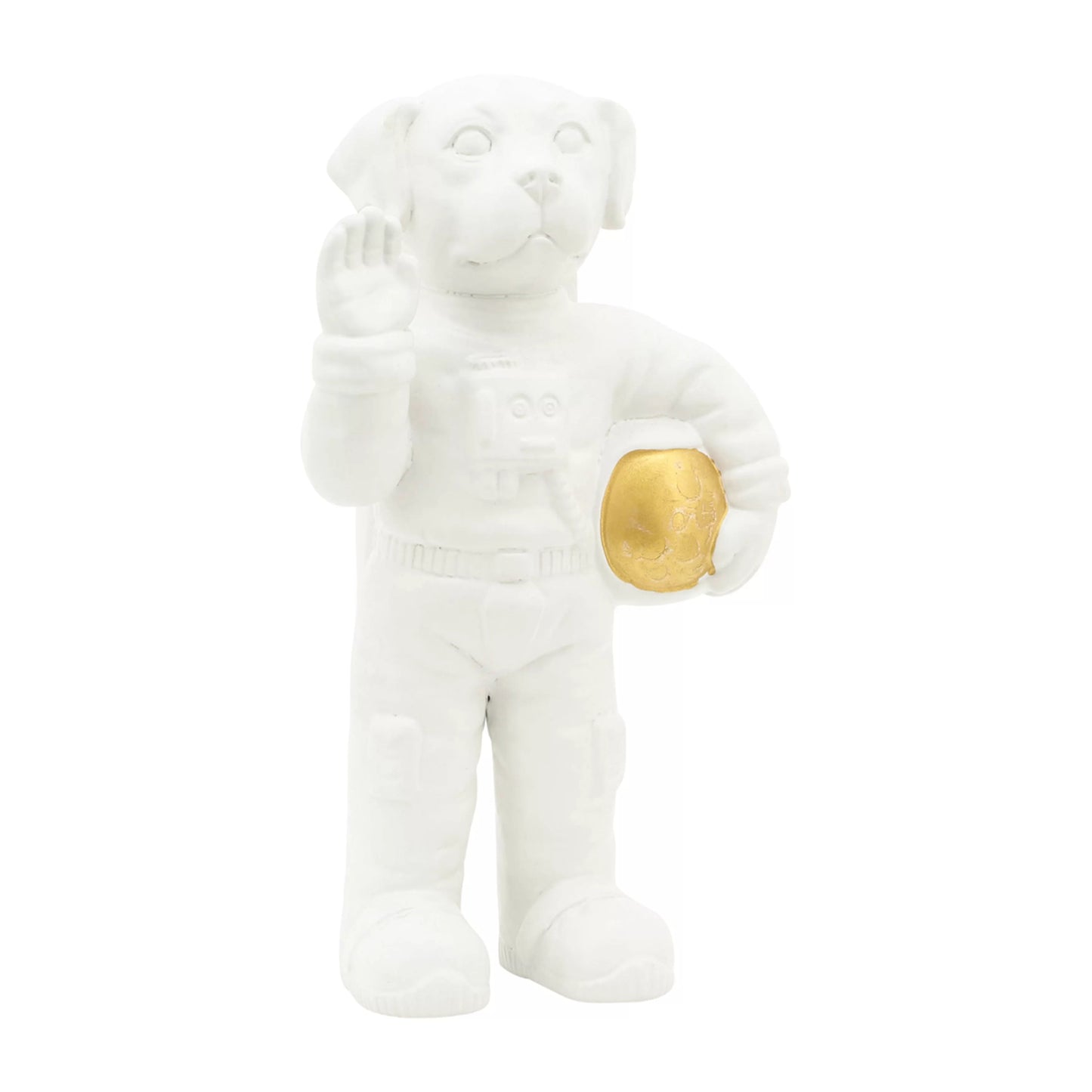 Sagebrook Home 12" Ceramic Astro Dog Decor - White/Gold