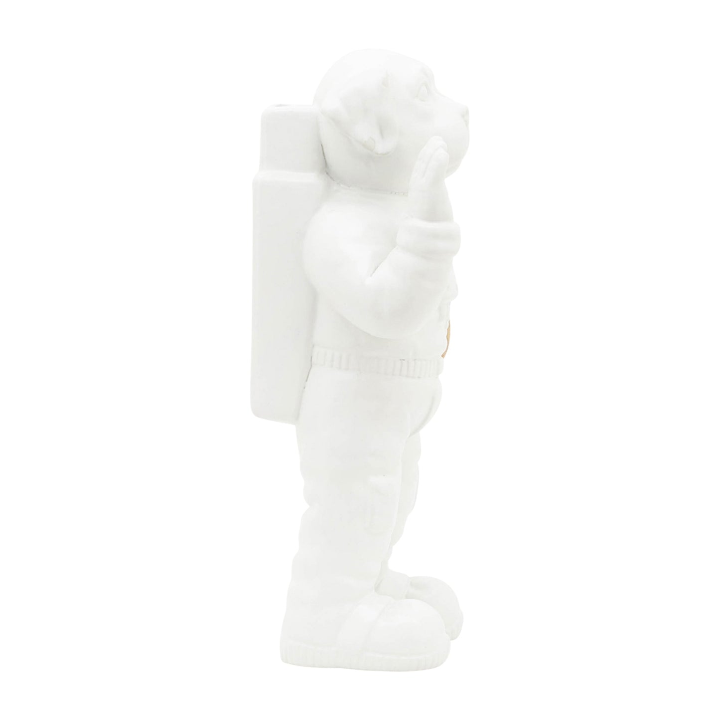 Sagebrook Home 12" Ceramic Astro Dog Decor - White/Gold