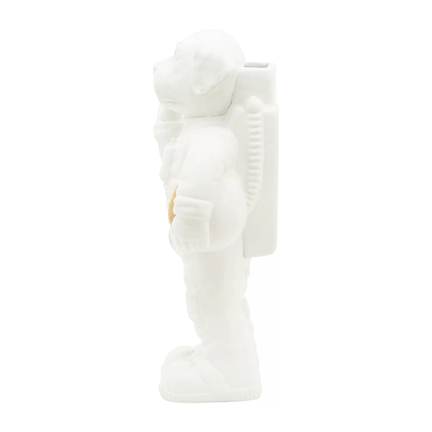 Sagebrook Home 12" Ceramic Astro Dog Decor - White/Gold