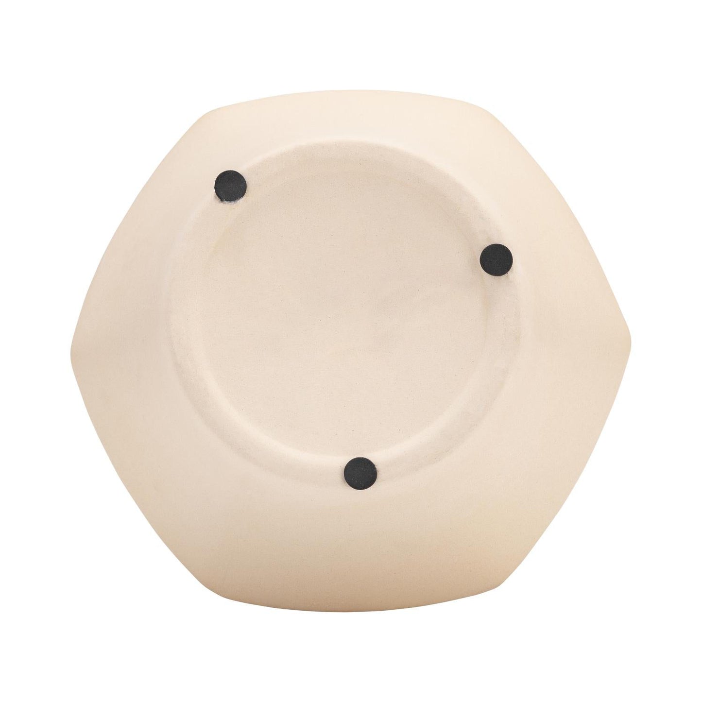 Jarrón de cerámica contemporáneo de 10" con tejido de Sagebrook Home - Marfil/Beige