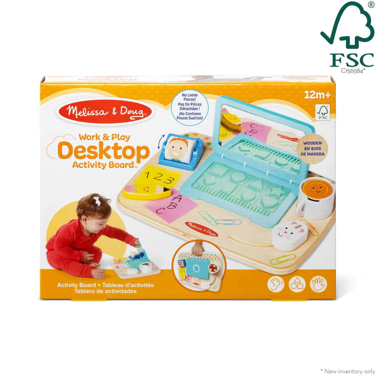 Melissa and Doug Wooden Work & Play Desktop Activity Board