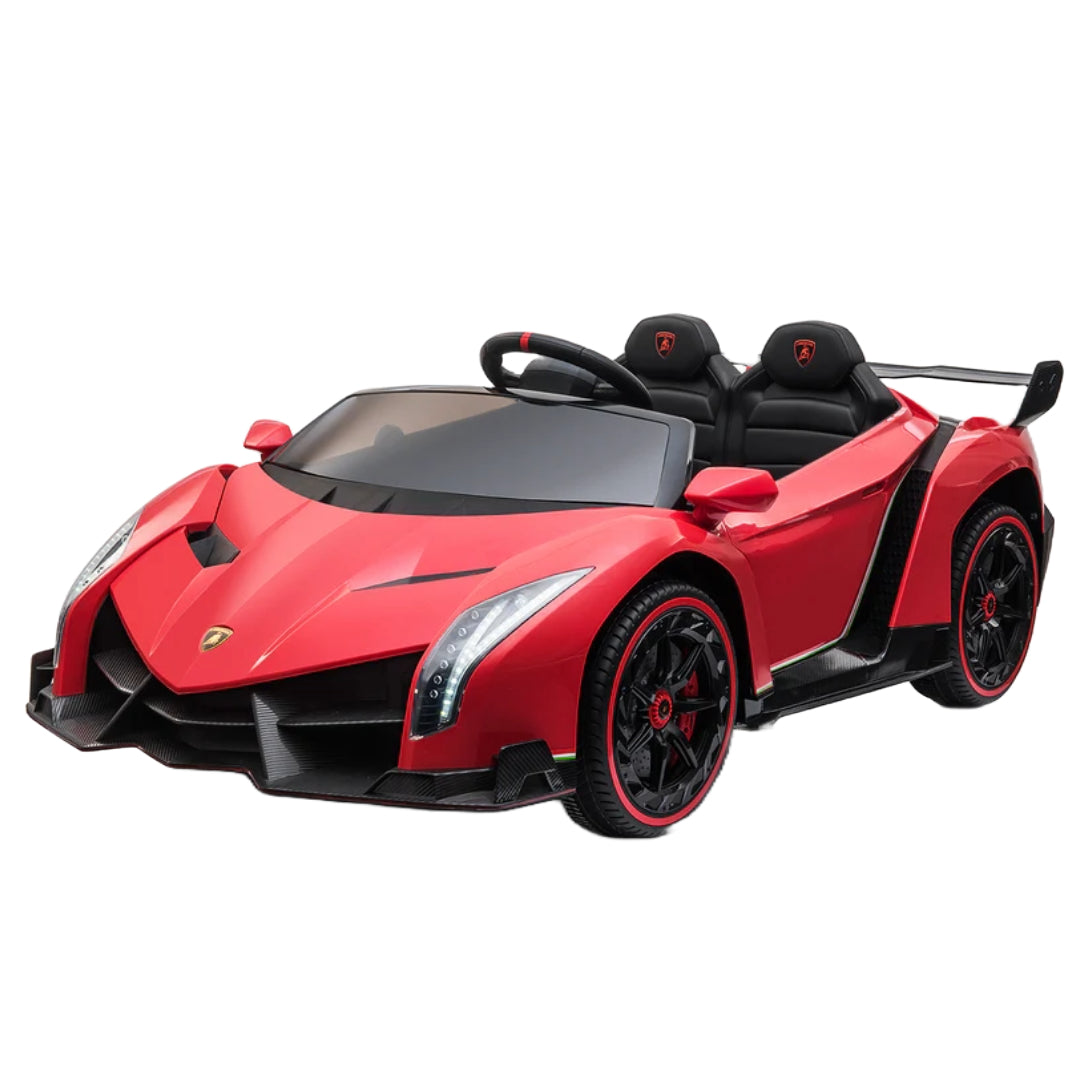 BBJ Toys R/C Licensed Lamborghini Veneno Kids Electric Two Seats Ride Car