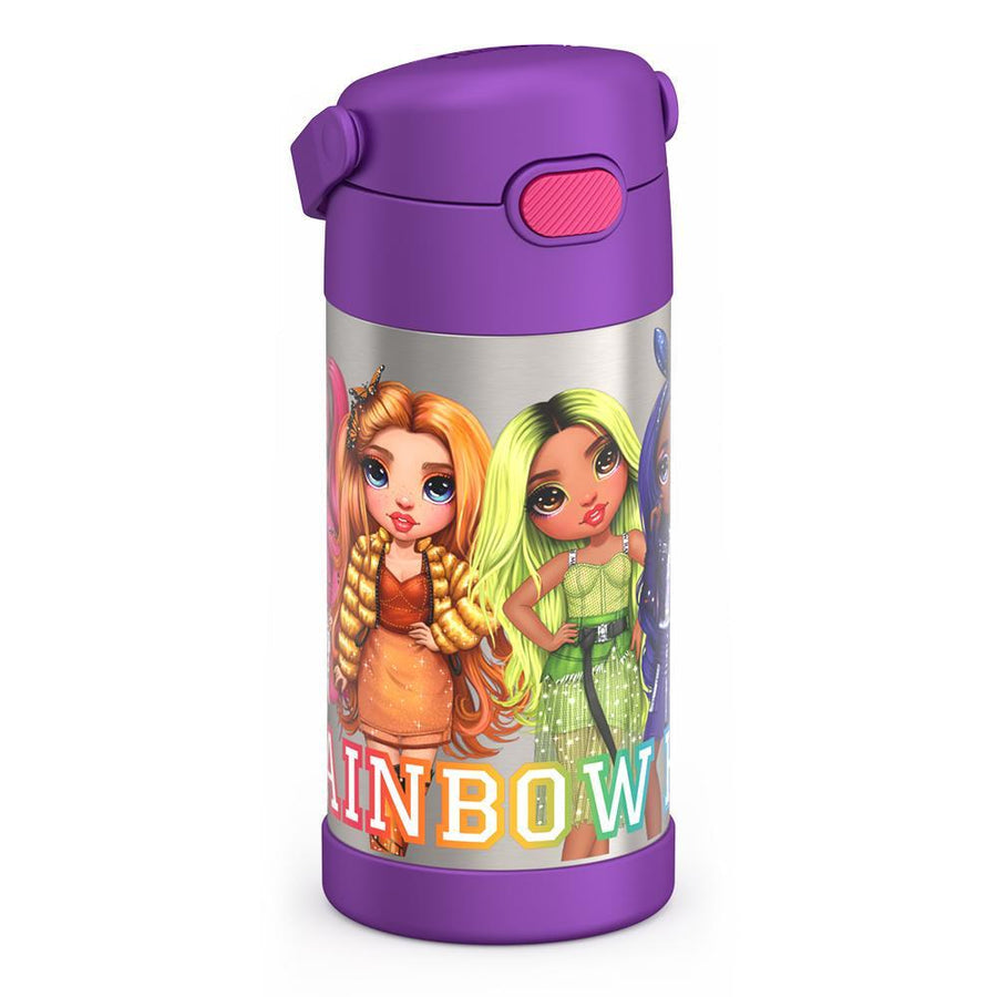 Thermos Funtainer Rainbow High 12 oz Water Bottle with Straw - Purple