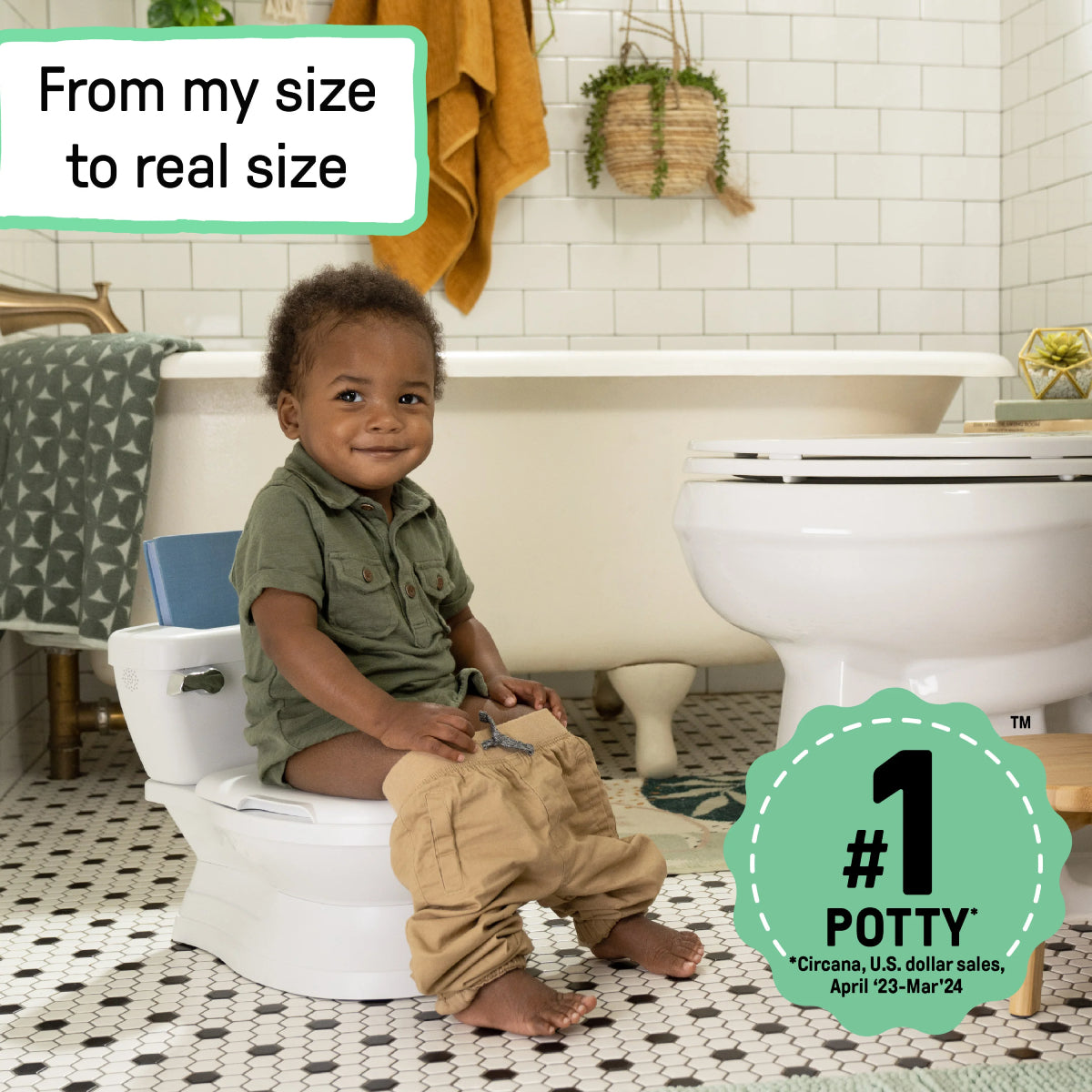 Ingenuity Summer My Size Pro Potty Chair with Built-in Splash Guard