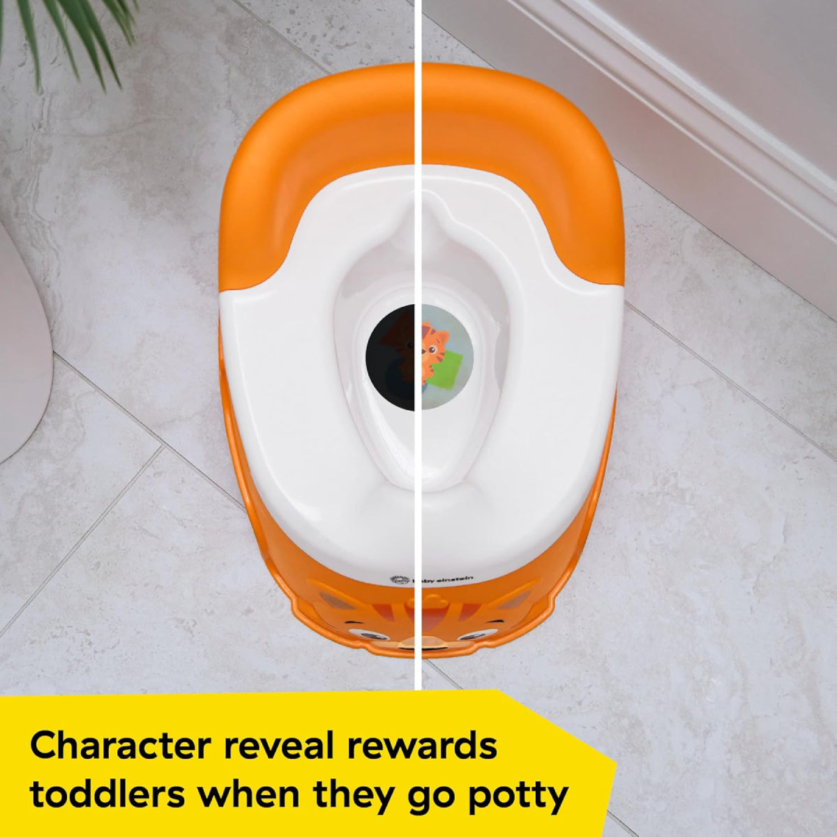 Baby Einstein Tinkle and Reveal Tiger Potty for 18+ Months - Orange/White