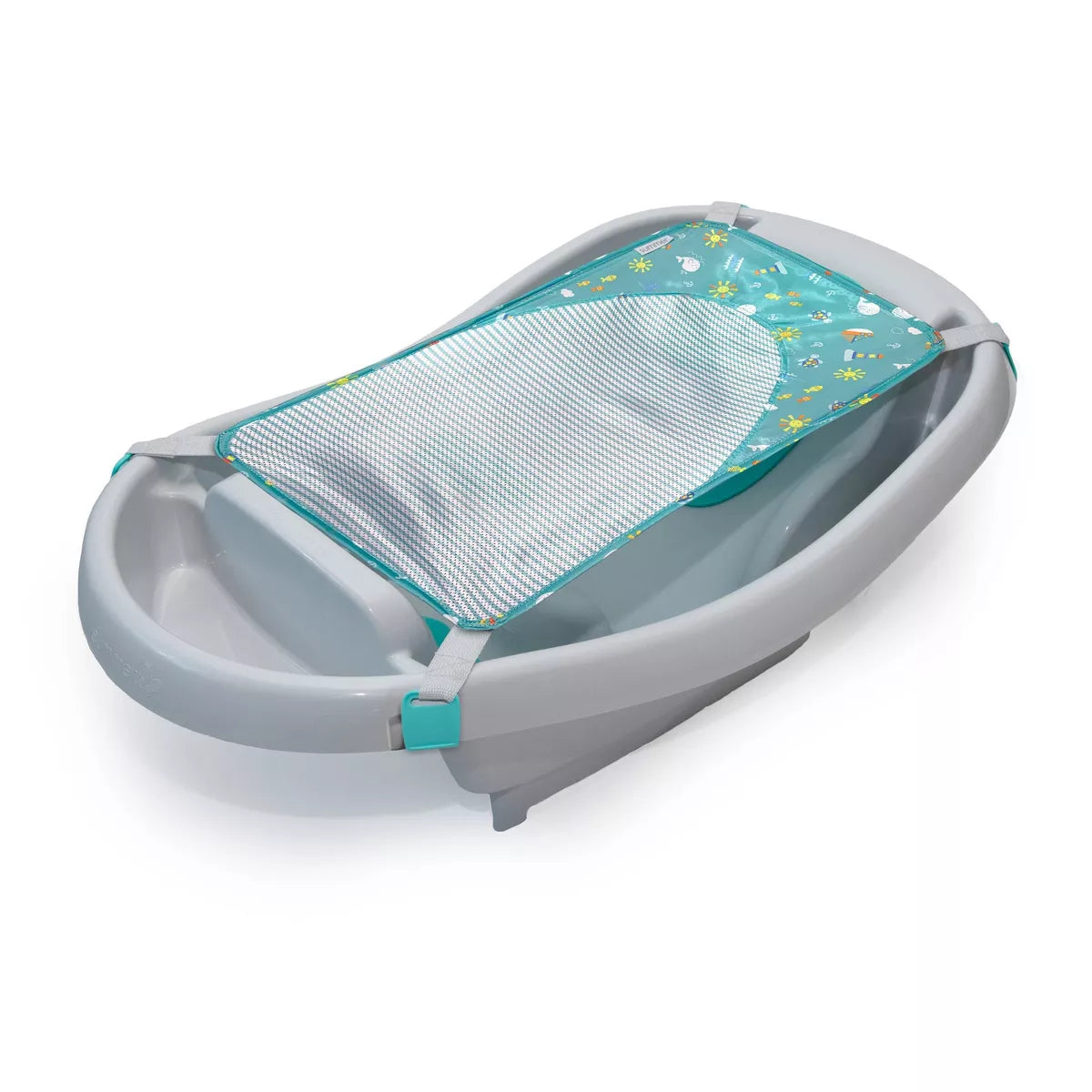 Ingenuity Summer Comfy Clean Deluxe Tub with 3-in-1 Removable Sling and Padded Backrest - Gray