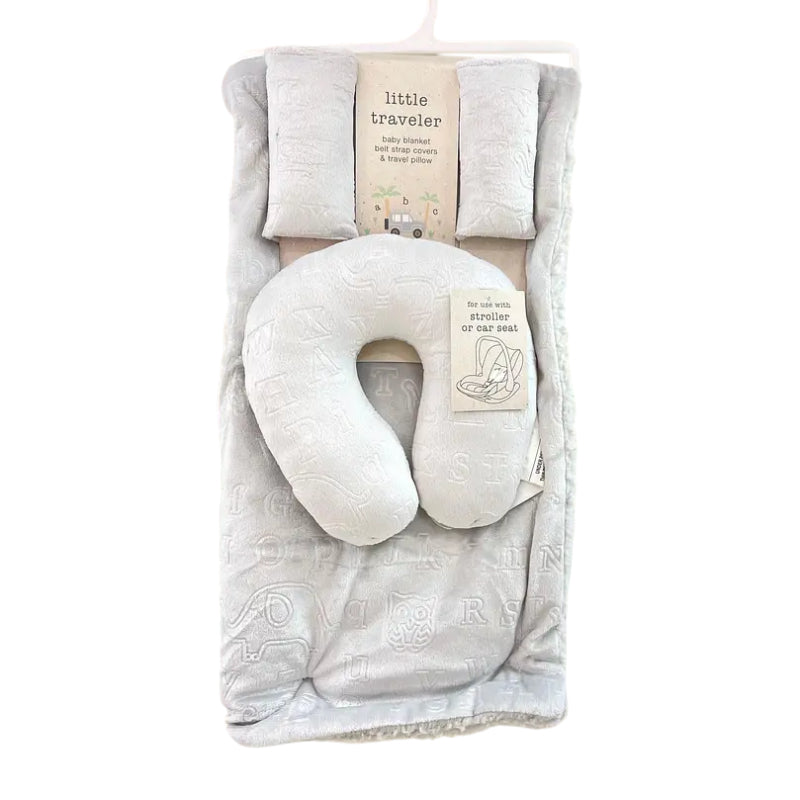 S.L Home Fashion Blanket and Pillow Set (4-Piece) - Gray
