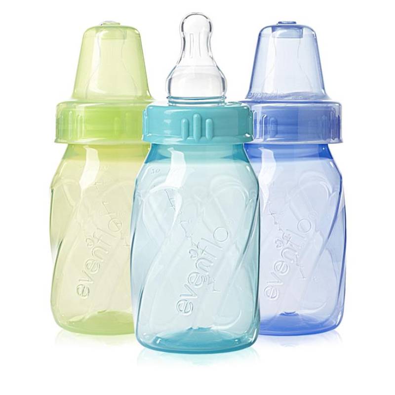 Evenflo Classic 4 oz Tinted Baby Bottles (3-Pieces) - Assortment