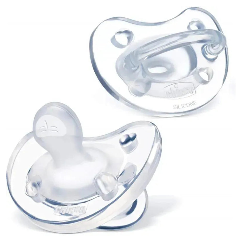 Chupete ortodóntico de una pieza PhysioForma Luxe de Chicco, de 0 a 6 meses, color cristal