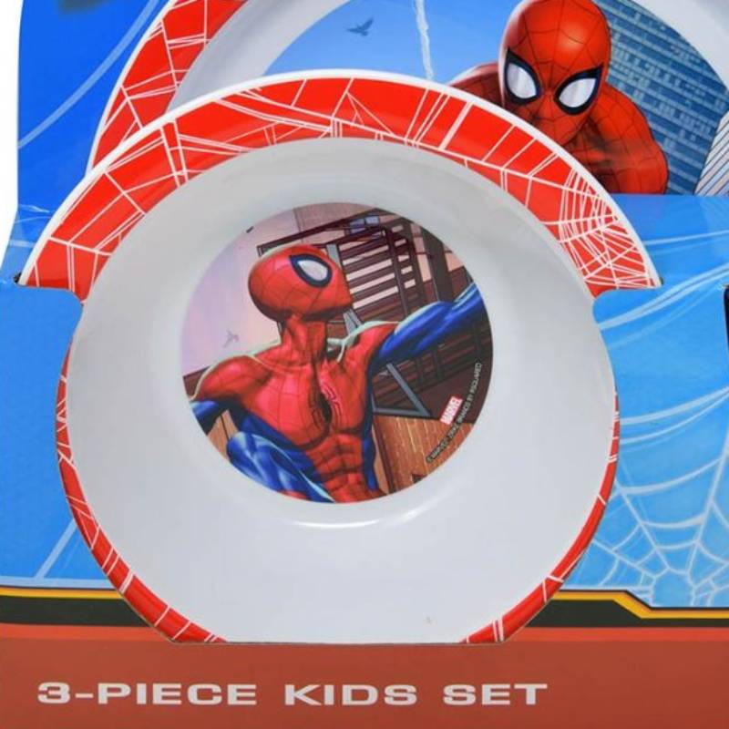 UPD Marvel Spiderman Dinner Set (3 Piece) - Red/White
