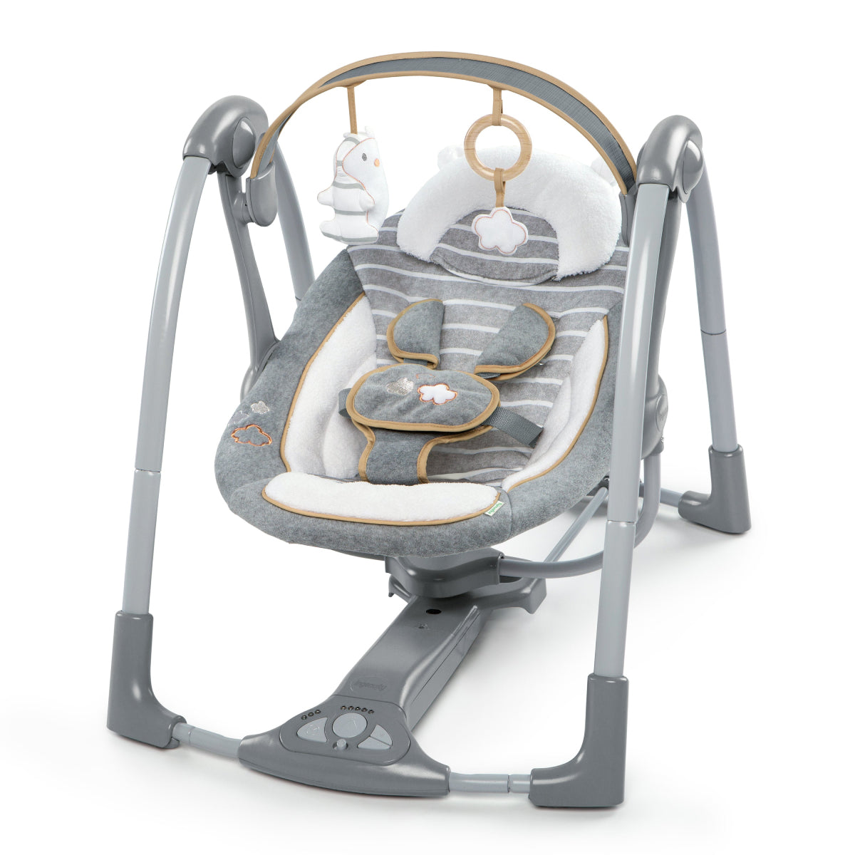 Ingenuity Boutique Collection Deluxe Swing 'n Go Portable Baby Swing - Bella Teddy