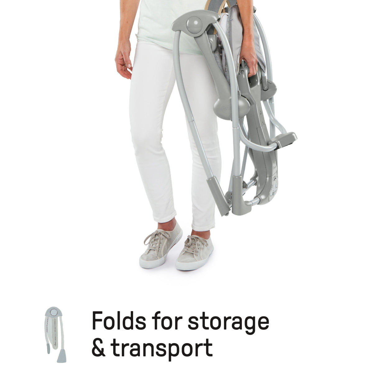 Ingenuity Boutique Collection Deluxe Swing 'n Go Portable Baby Swing - Bella Teddy