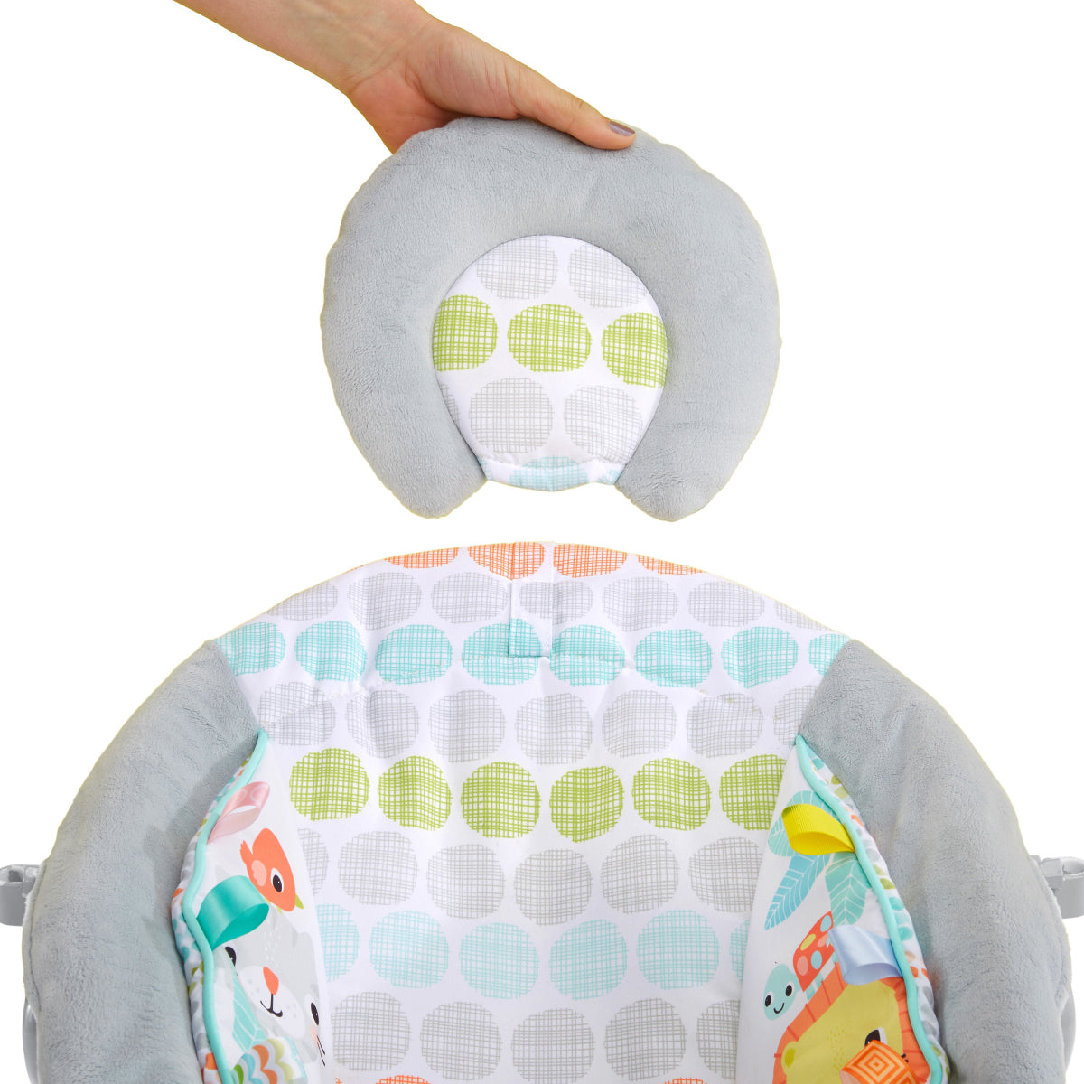 Bright Starts Bouncer Seat with Soothing Vibration and Melodies - Whimsical Wild