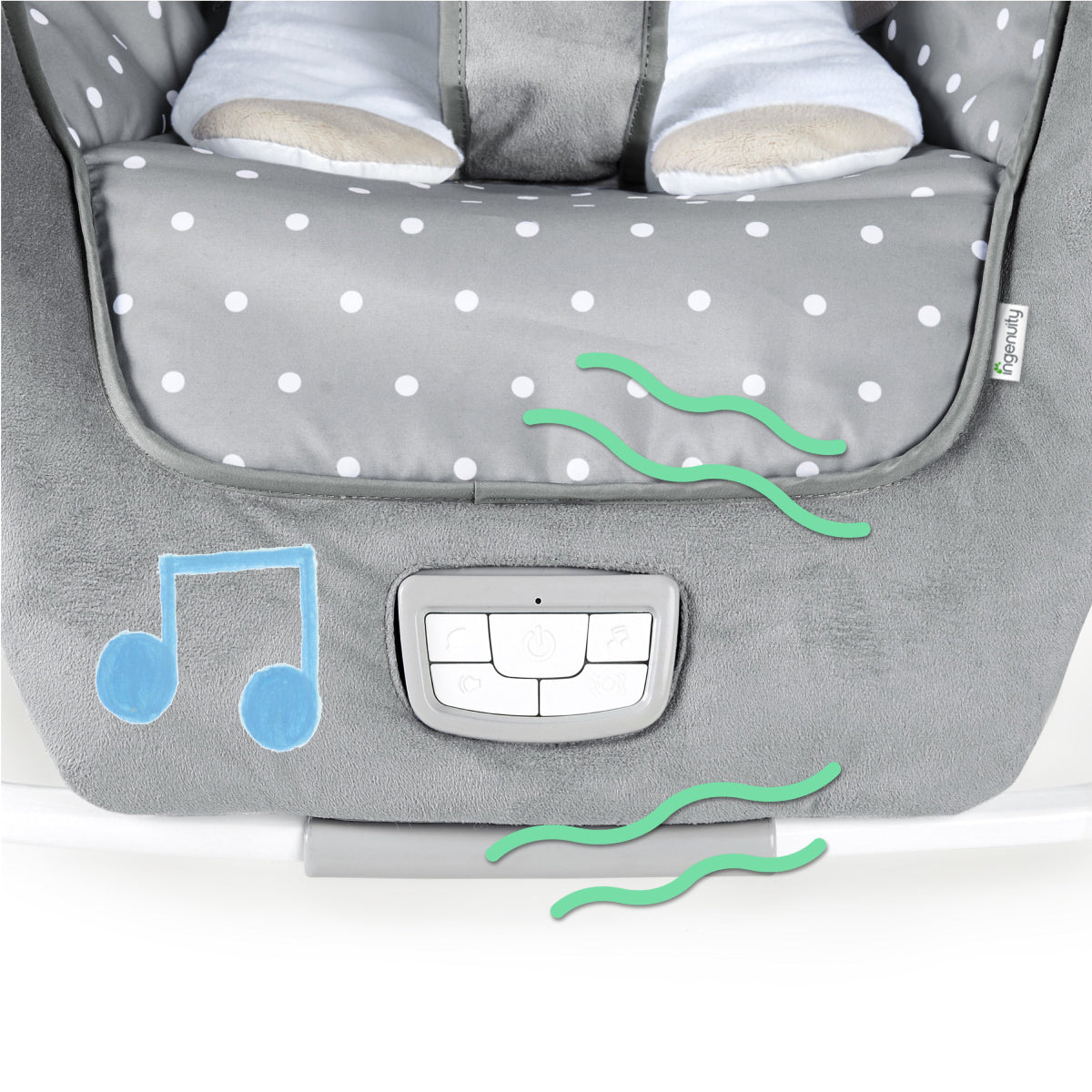 Ingenuity Rocker and Baby Bouncer Seat - Cuddle Lamb