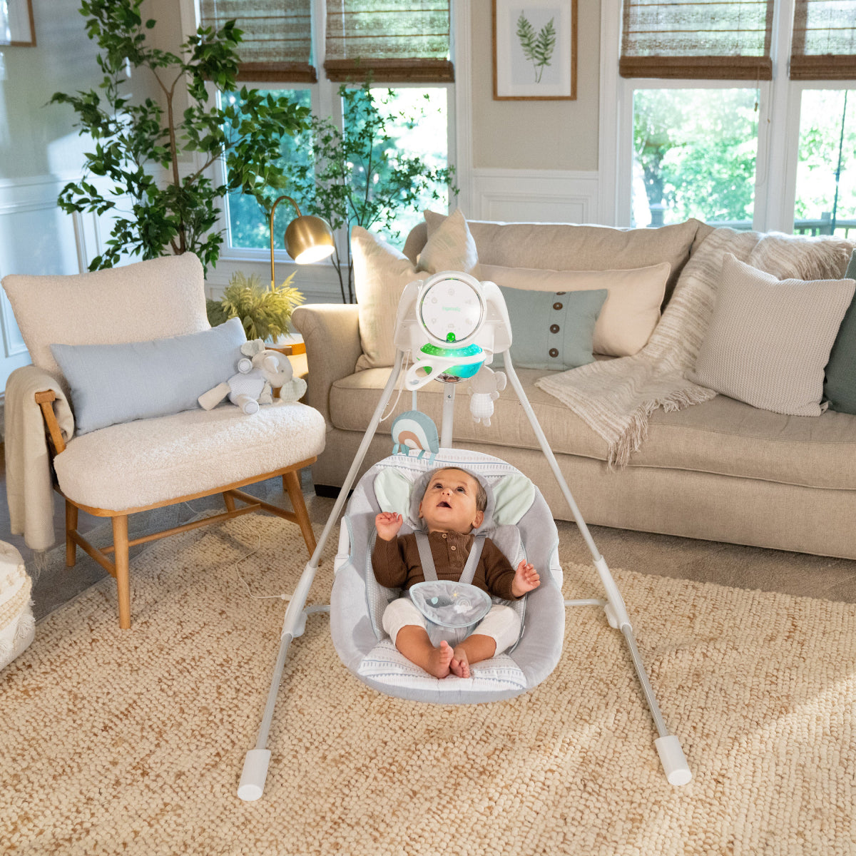Ingenuity InLighten Soothing Swing - Gray
