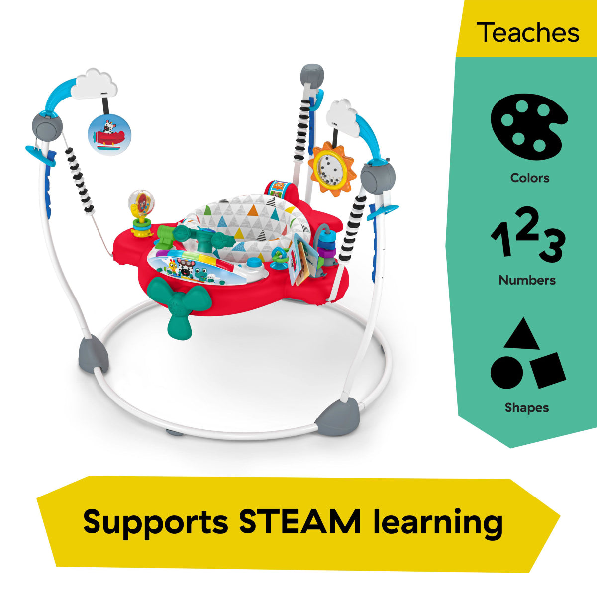 Baby Einstein Ocean Explorers Airplane Adventure 2-in-1 Activity Jumper with 360 Degree Rotating Seat for 6+ Months