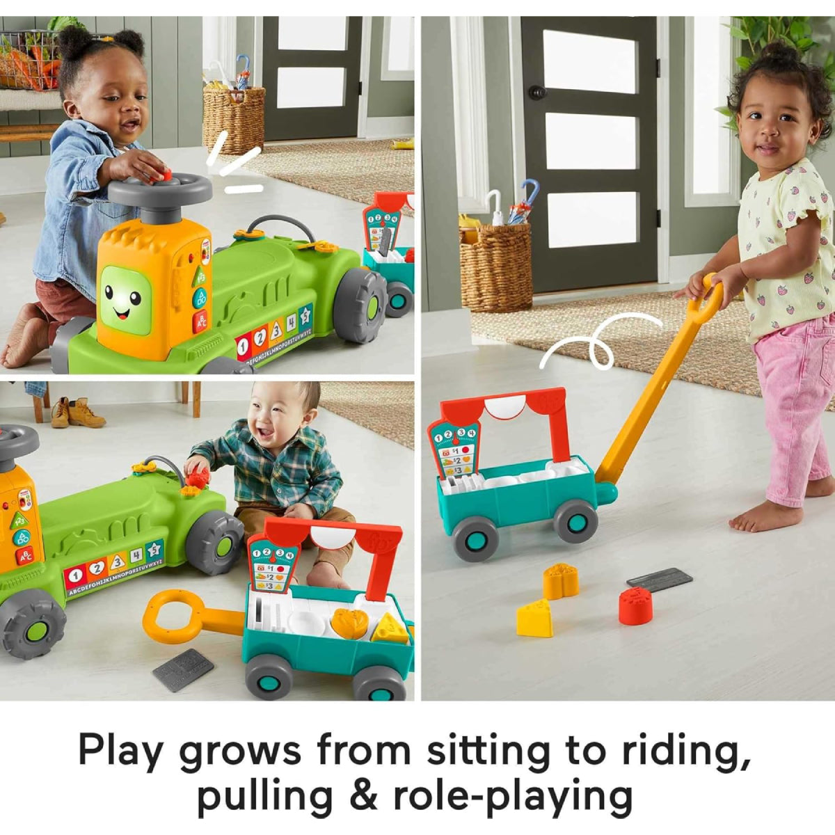 Fisher-Price Laugh And Learn 4-In-1 Farm To Market Tractor Playset