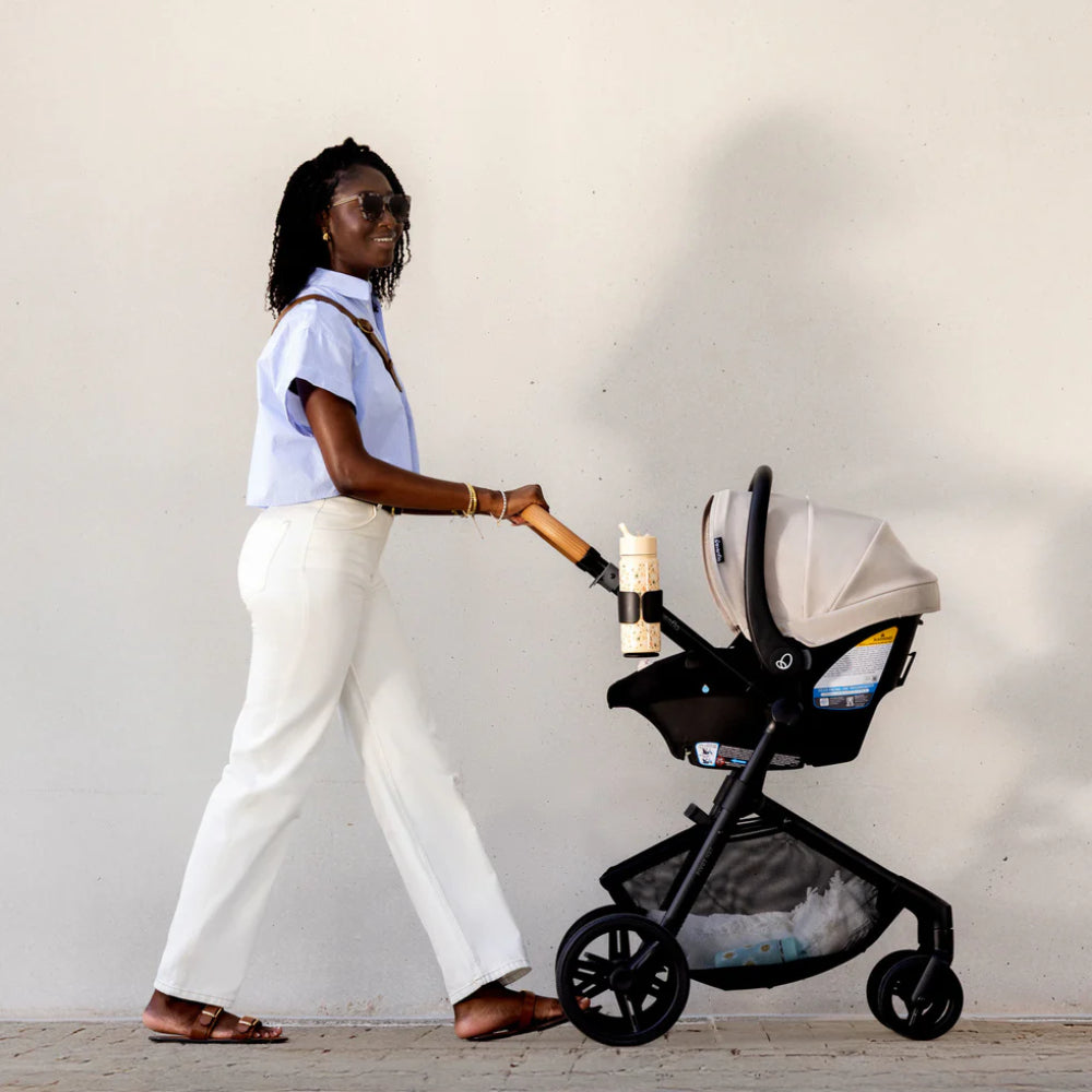 Evenflo Pivot Nxt Travel System with LiteMax Infant Car Seat - Black/Beige