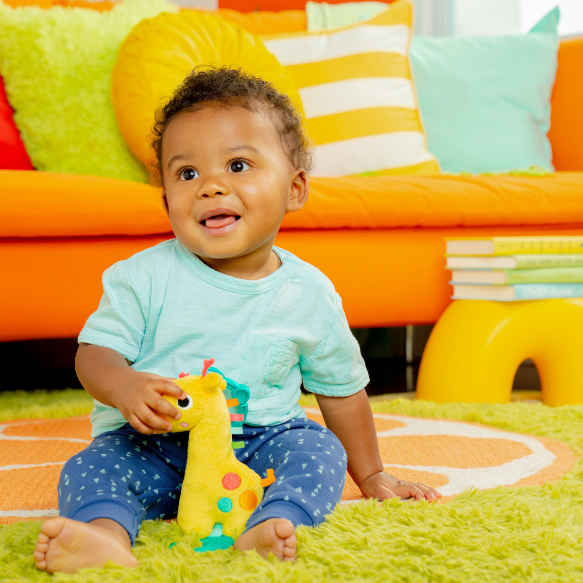 Bright Starts Tug Tunes Giraffe On-the-Go Toy - Yellow
