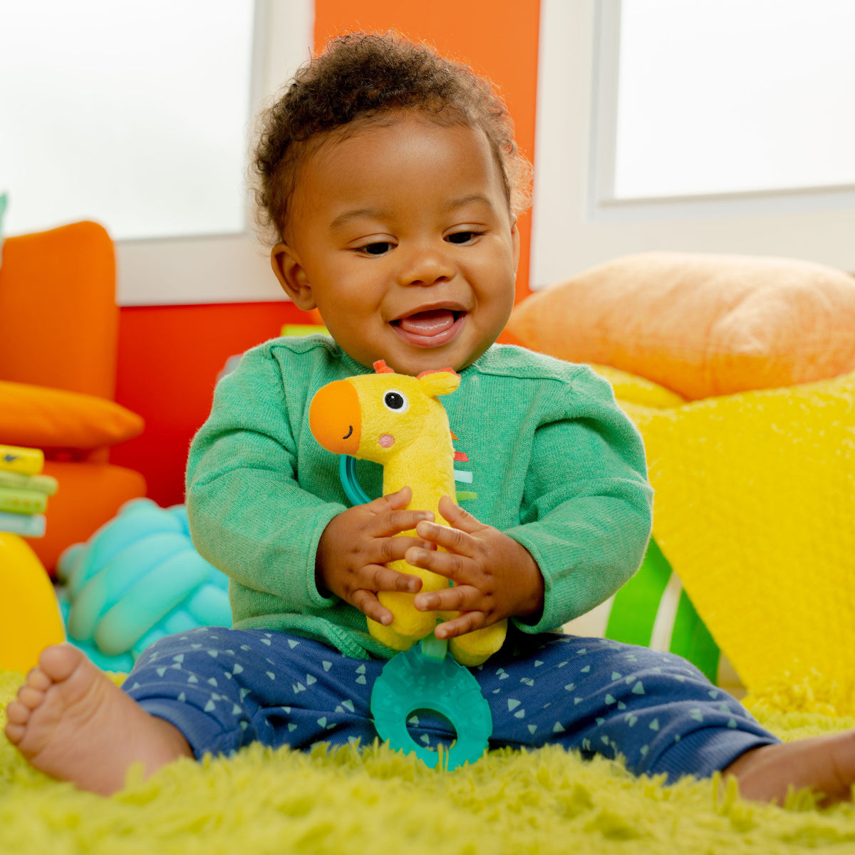 Bright Starts Tug Tunes Giraffe On-the-Go Toy - Yellow