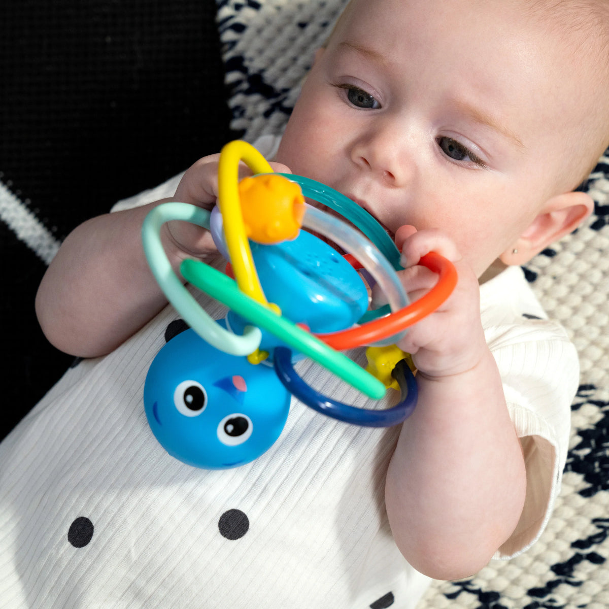 Baby Einstein Ocean Explorers Opuss Shake and Soothe Teether Rattle Toy - Blue