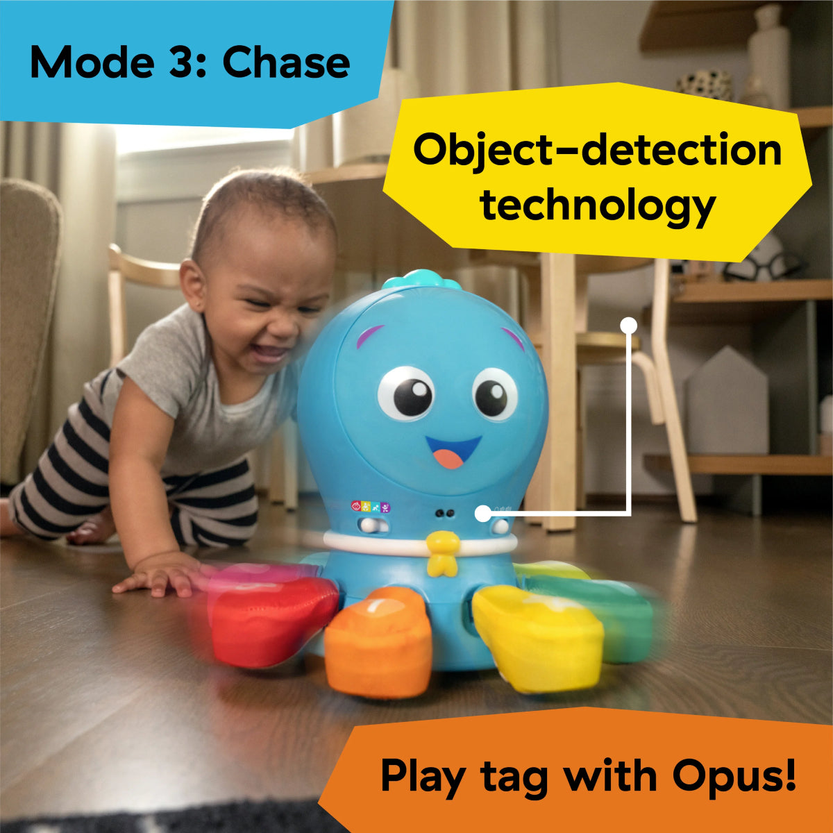 Baby Einstein Ocean Explorers Go Opus Go 4-in-1 Crawl and Chase Activity Learning Toy - Blue