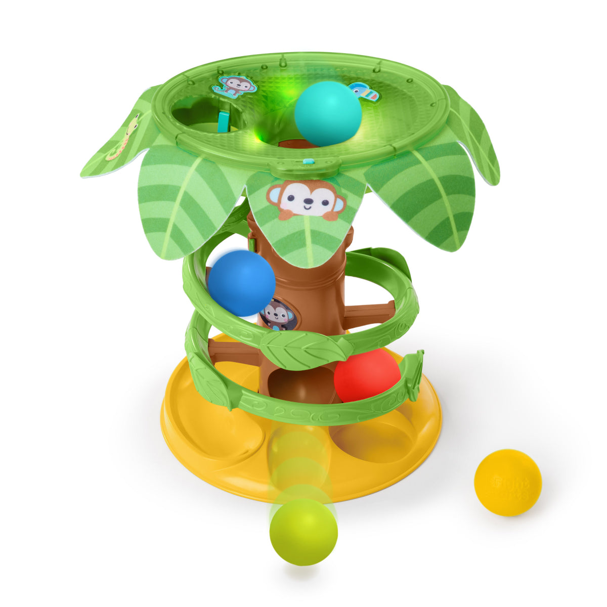 Bright Starts Tropical Twirl Ball Play Toy with Lights and Sounds