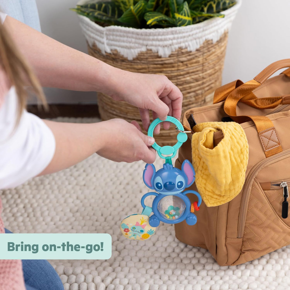 Bright Starts Disney Baby Stitch Tummy Tumble Baby Activity Toy - Blue