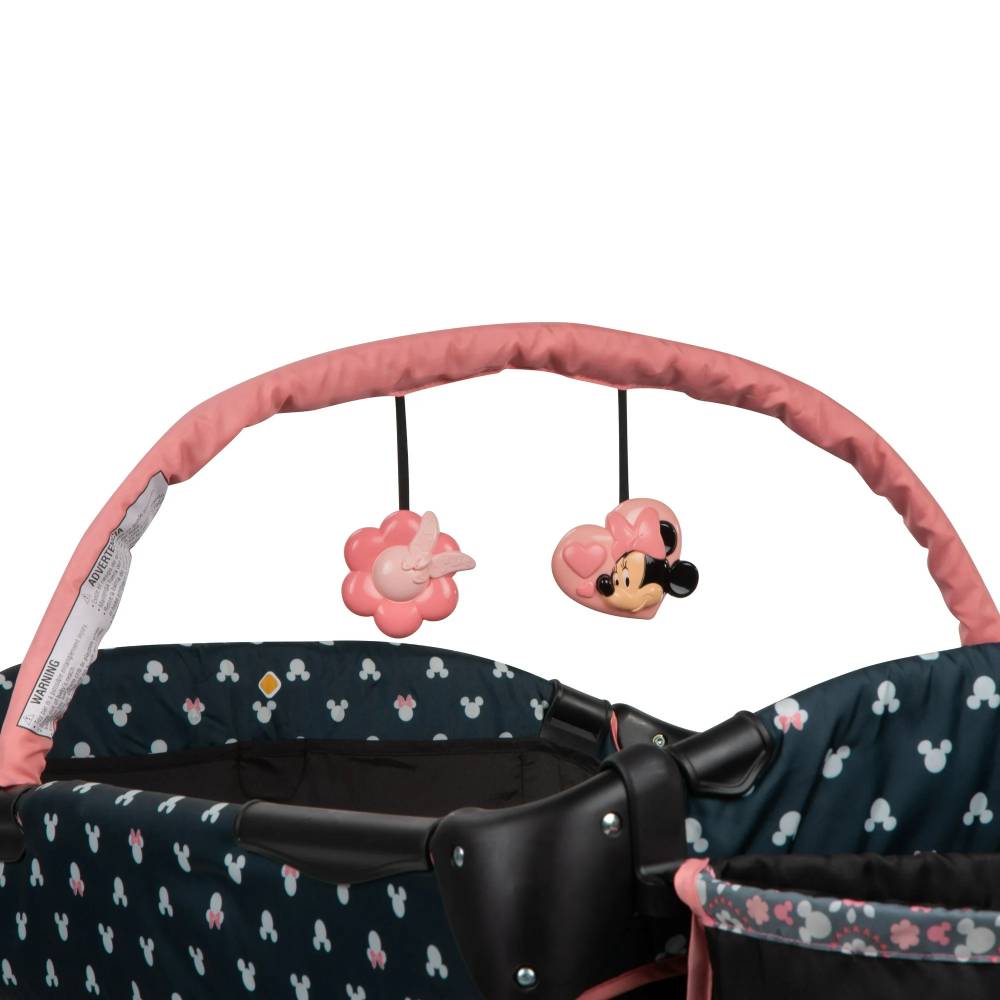 Disney Baby Sweet Wonder Play Yard with Bassinet and Toy Bar - Black/Blue