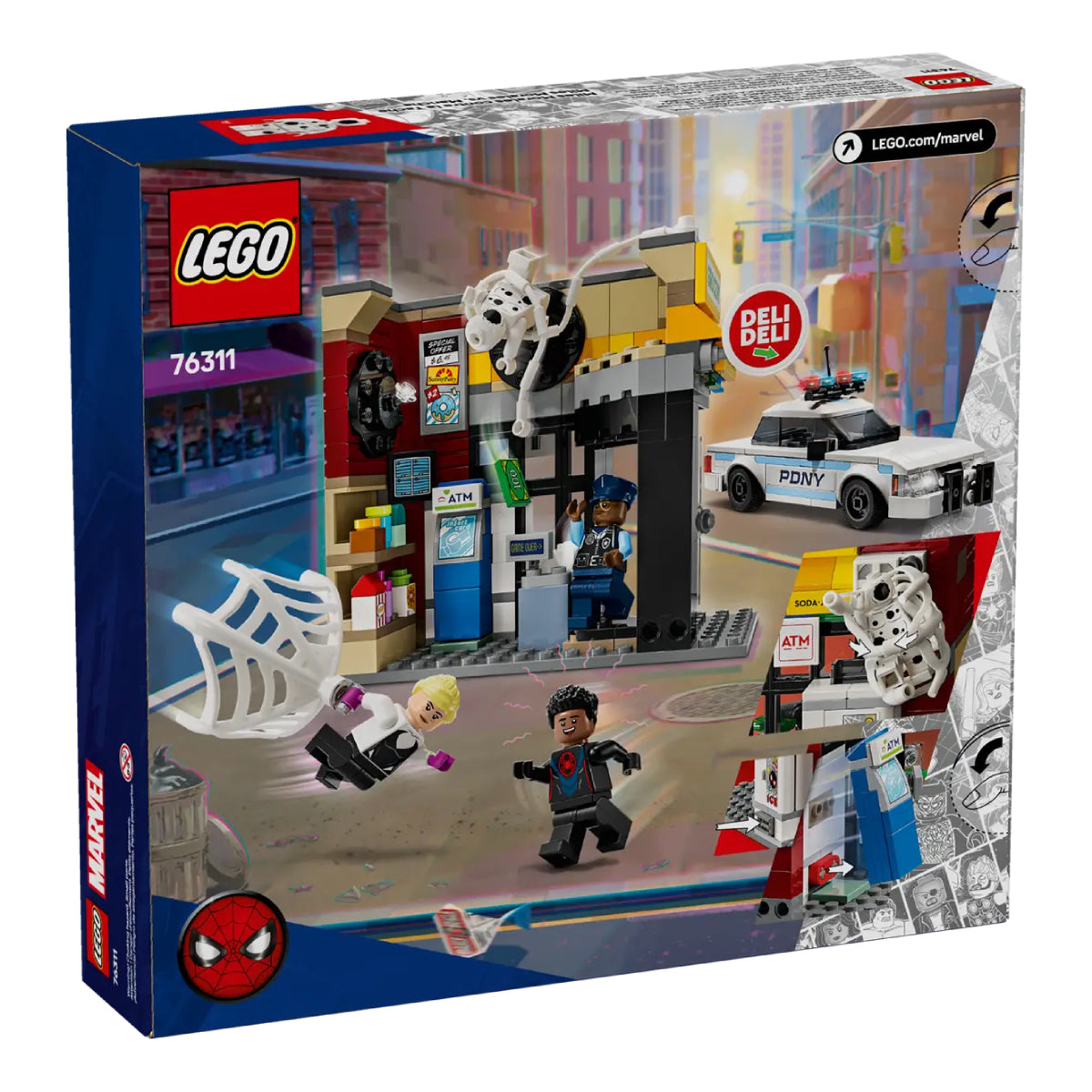 LEGO Marvel Spider-Verse Miles Morales vs The Spot Superhero Building Toy Set (375-Pieces)