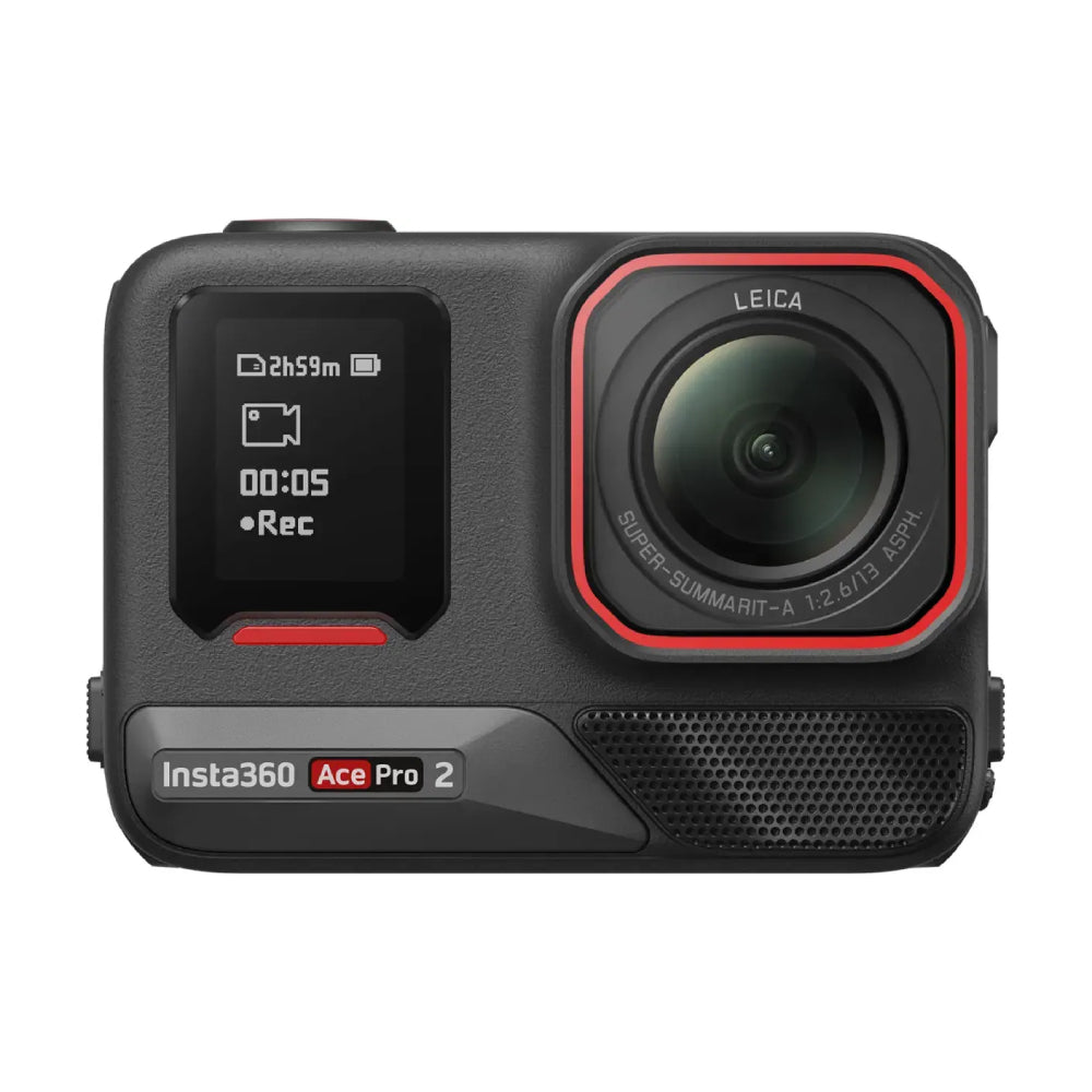 Insta360 CINSBBGA ACE PRO 2 Waterproof Action Camera with Dual Battery - Black