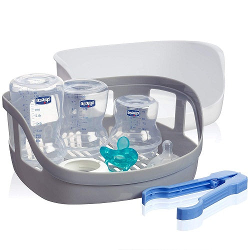 Chicco Microwave Baby Bottle Steam Sterilizer - White - Curacao