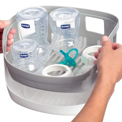 Chicco Microwave Baby Bottle Steam Sterilizer - White - Curacao
