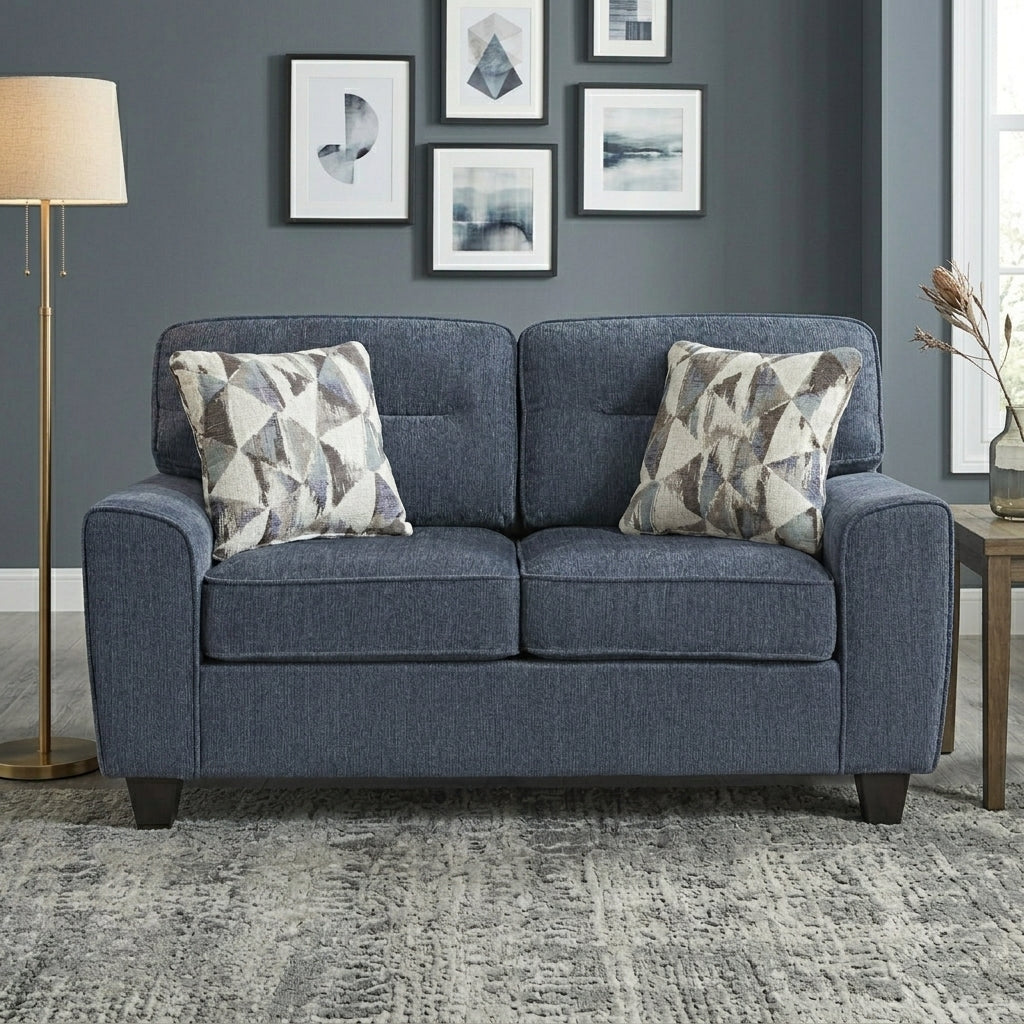 Vival Loveseat with Decorative Pillows by Homelegance