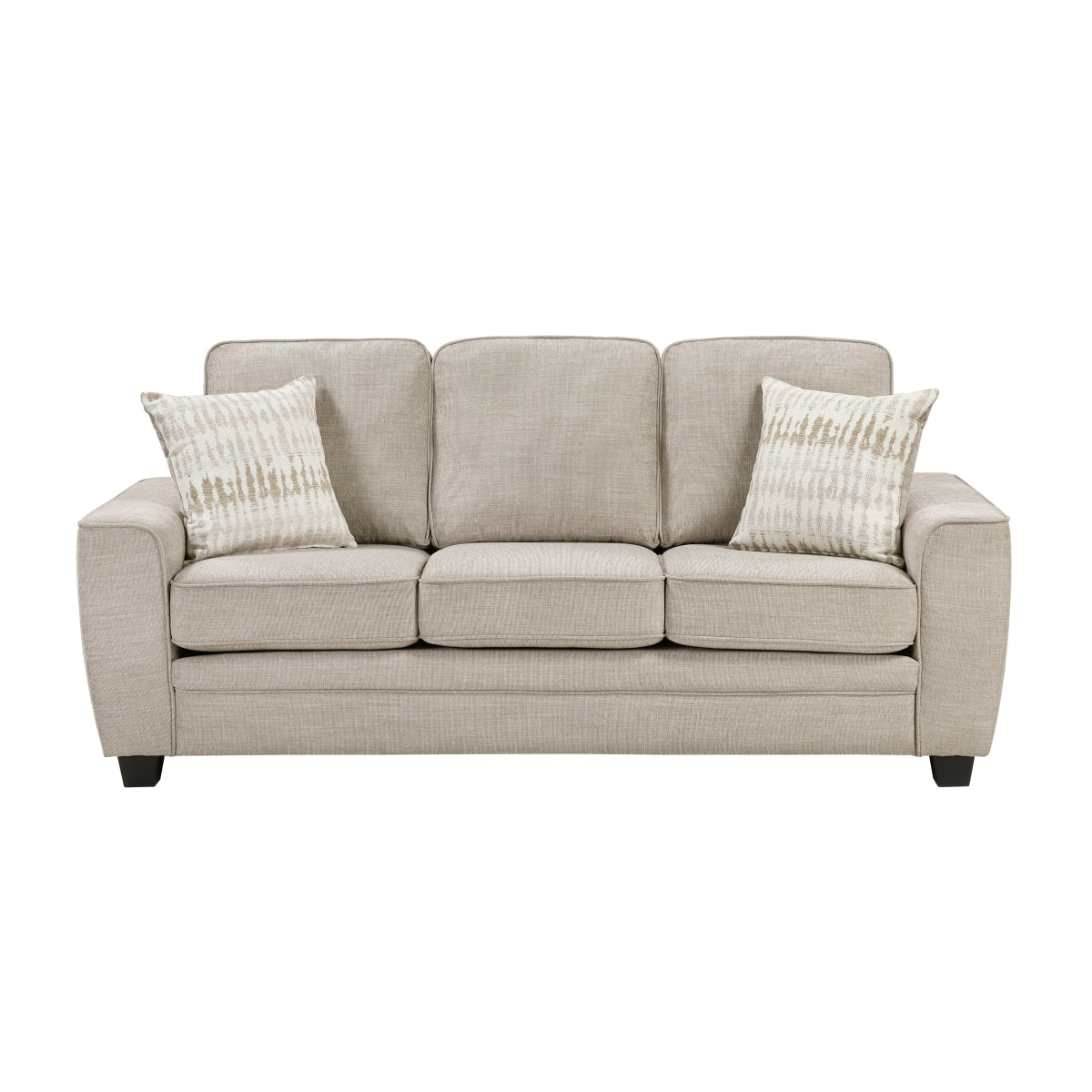 Zander 83" Sofa with Decorative Pillows by Homelegance - Beige