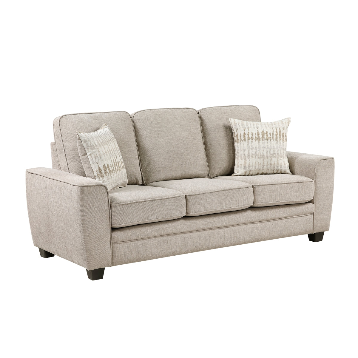 Zander 83" Sofa with Decorative Pillows by Homelegance - Beige