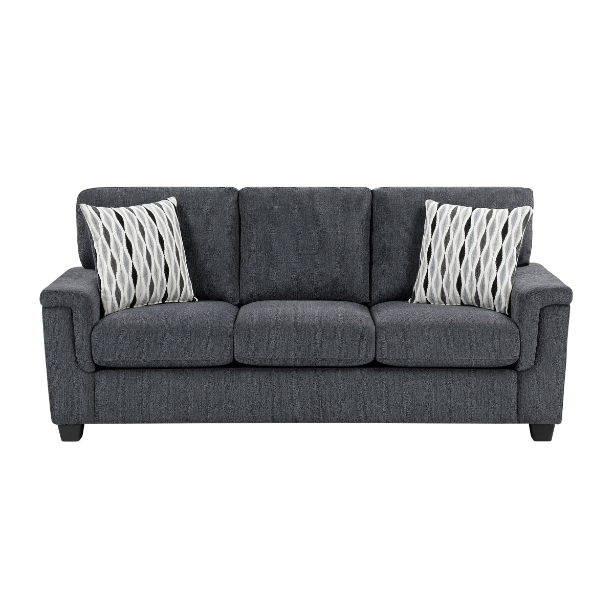 Chelsea 82" Sofa with Decorative Pillows by Homelegance - Gray