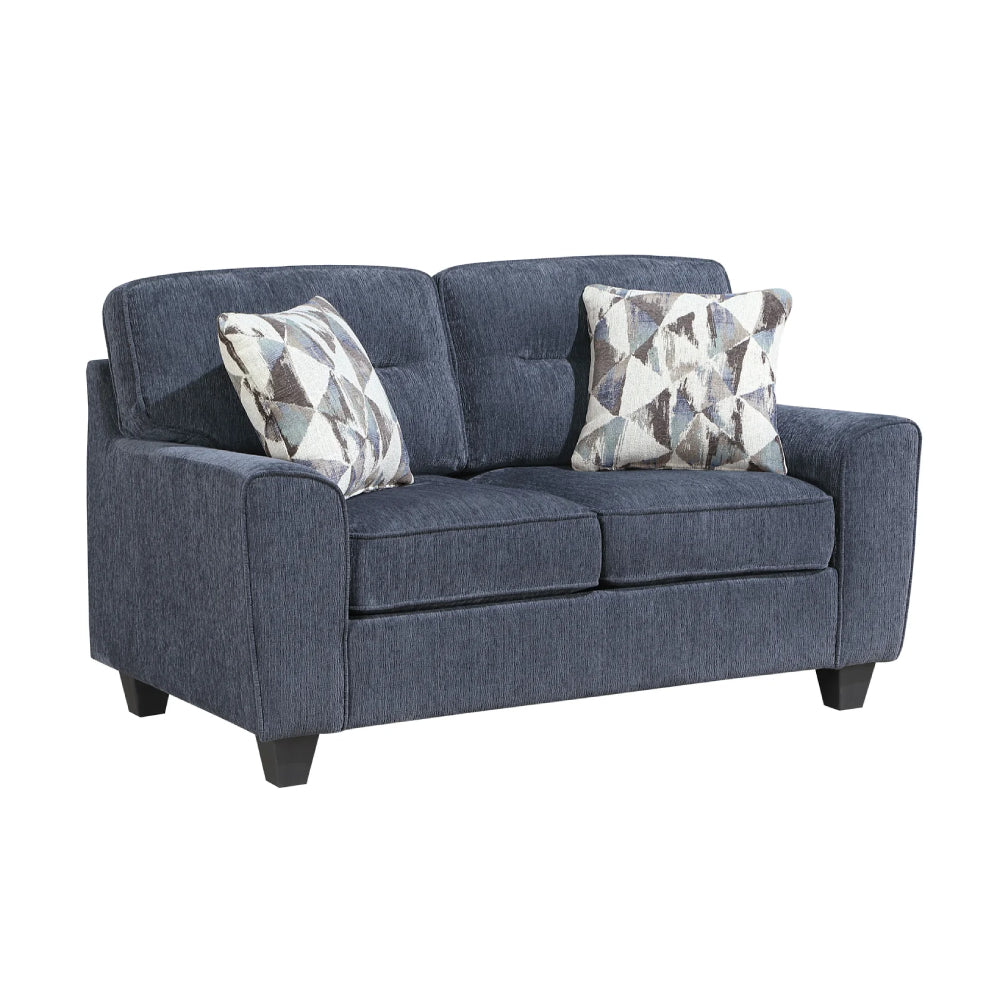 Vival Sofa with Loveseat by Homelegance - Blue