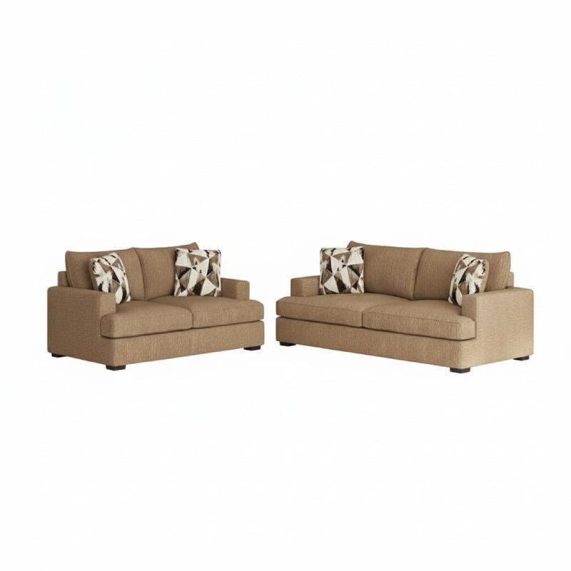 Palm Spring Sofa and Love Seat by Elements - Brown