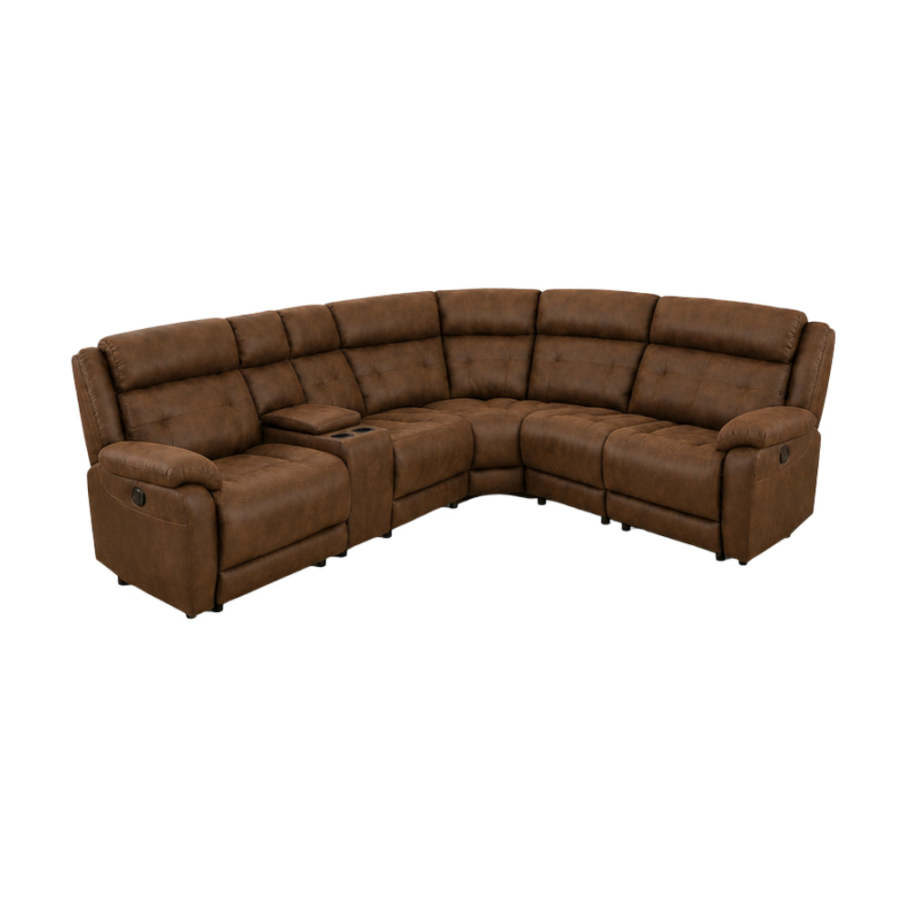 Cordova Power Reclining Sectional Sofa by Best Home - Brown