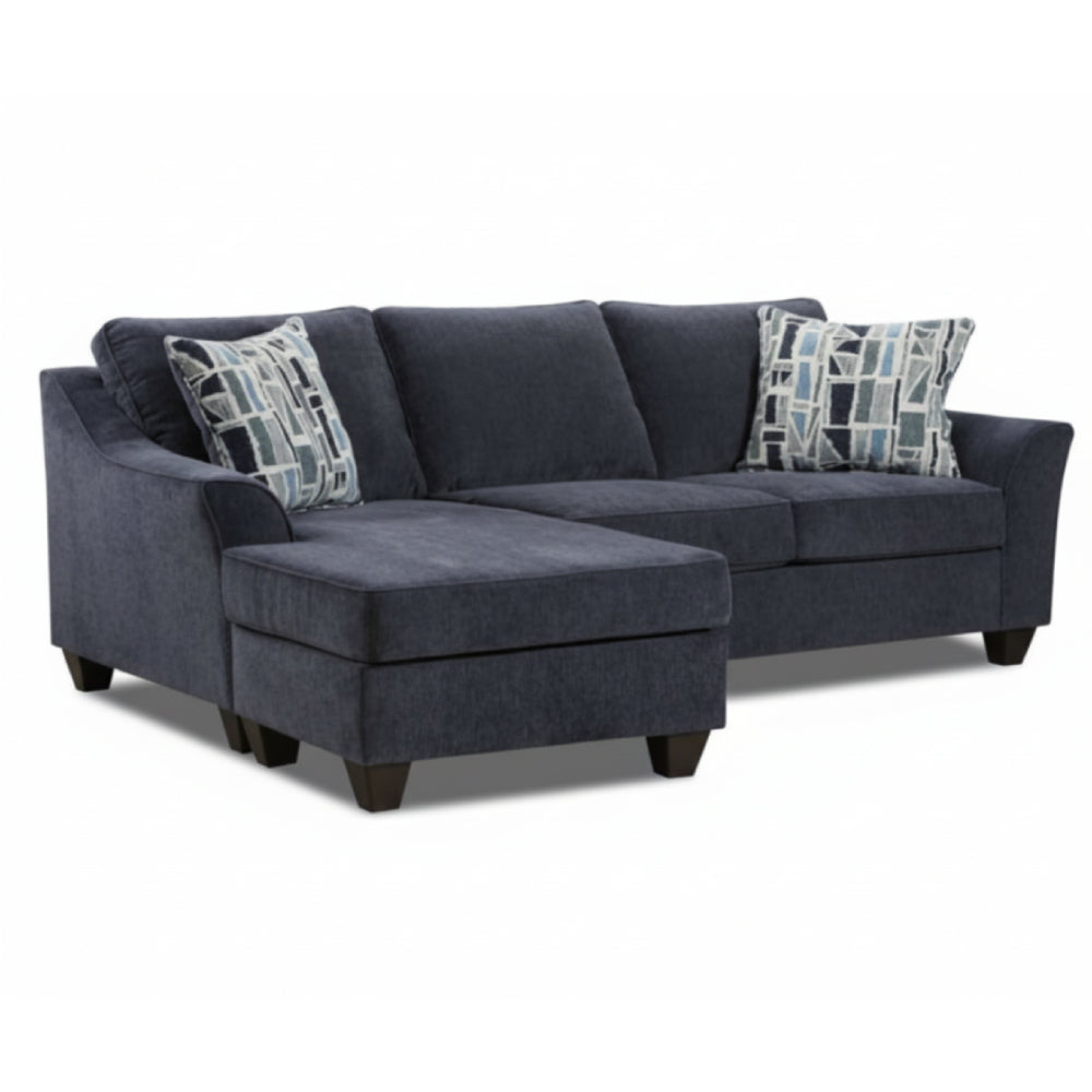 Cairo Sofa Chaise with Pillows by Best Home - Blue