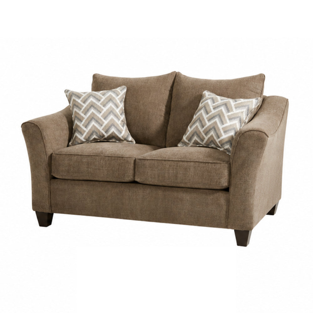 Albany 41" Sofa and Loveseat with Pillows by Best Home - Brown