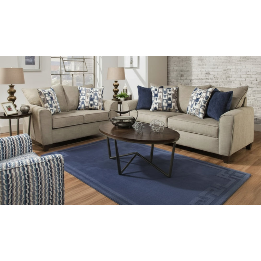Barcelona Sofa and Loveseat with Pillows by Best Home - Beige