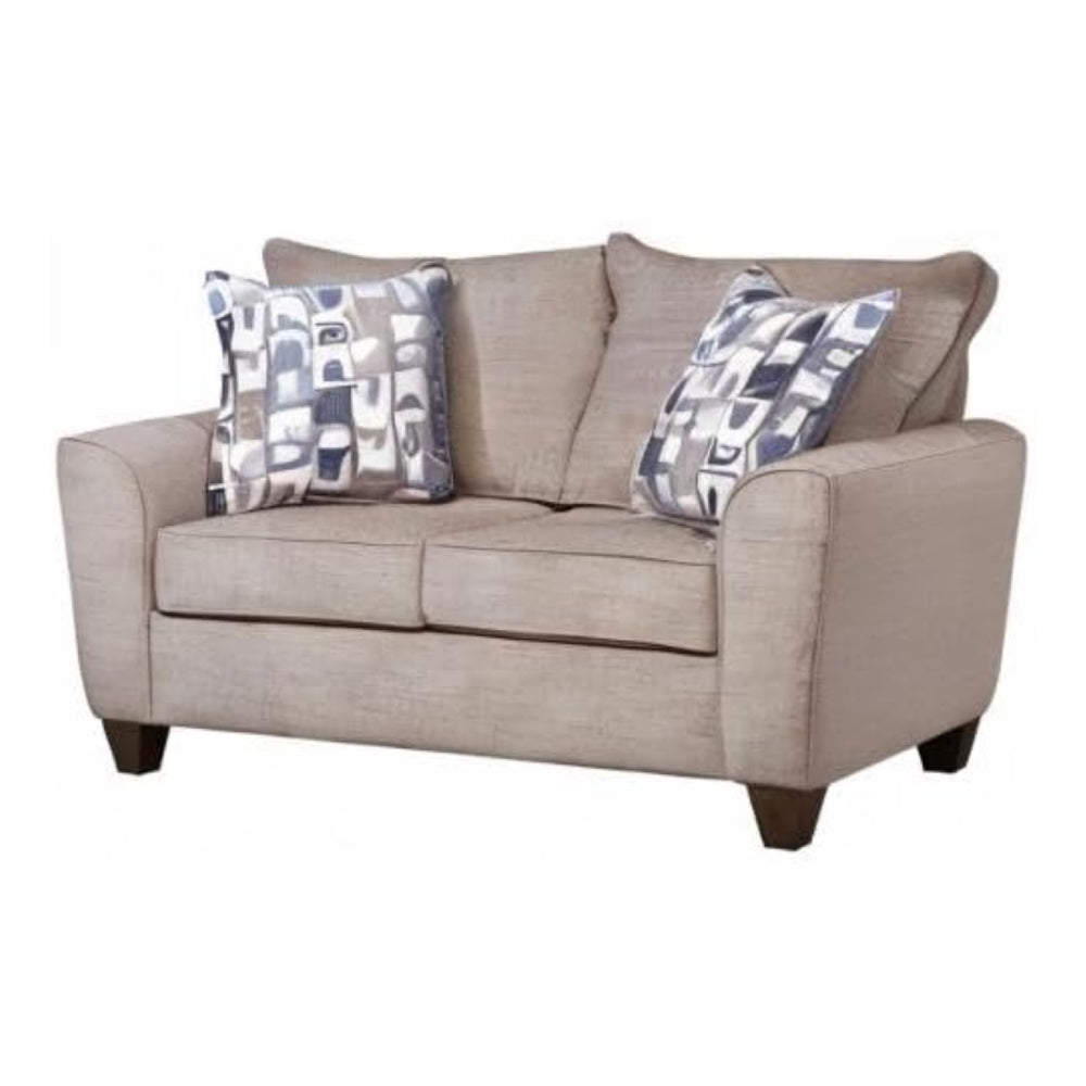 Barcelona Sofa and Loveseat with Pillows by Best Home - Beige