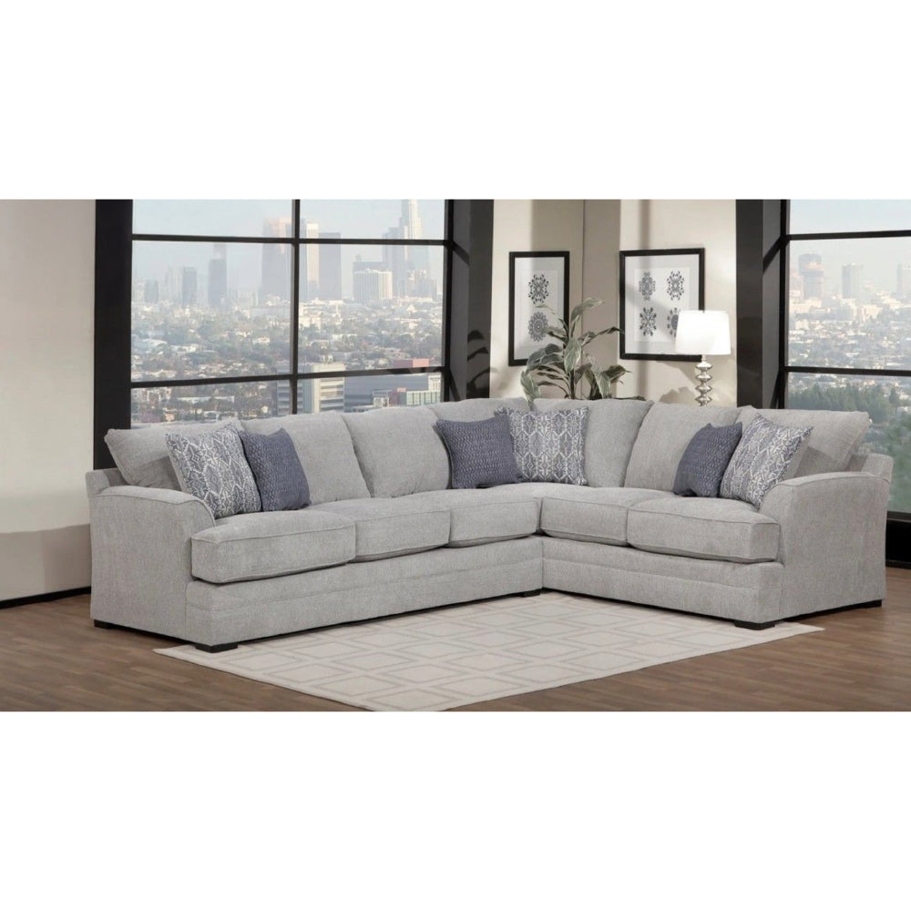Naples Soft Sectional Sofa with Pillows by Home Source - Gray