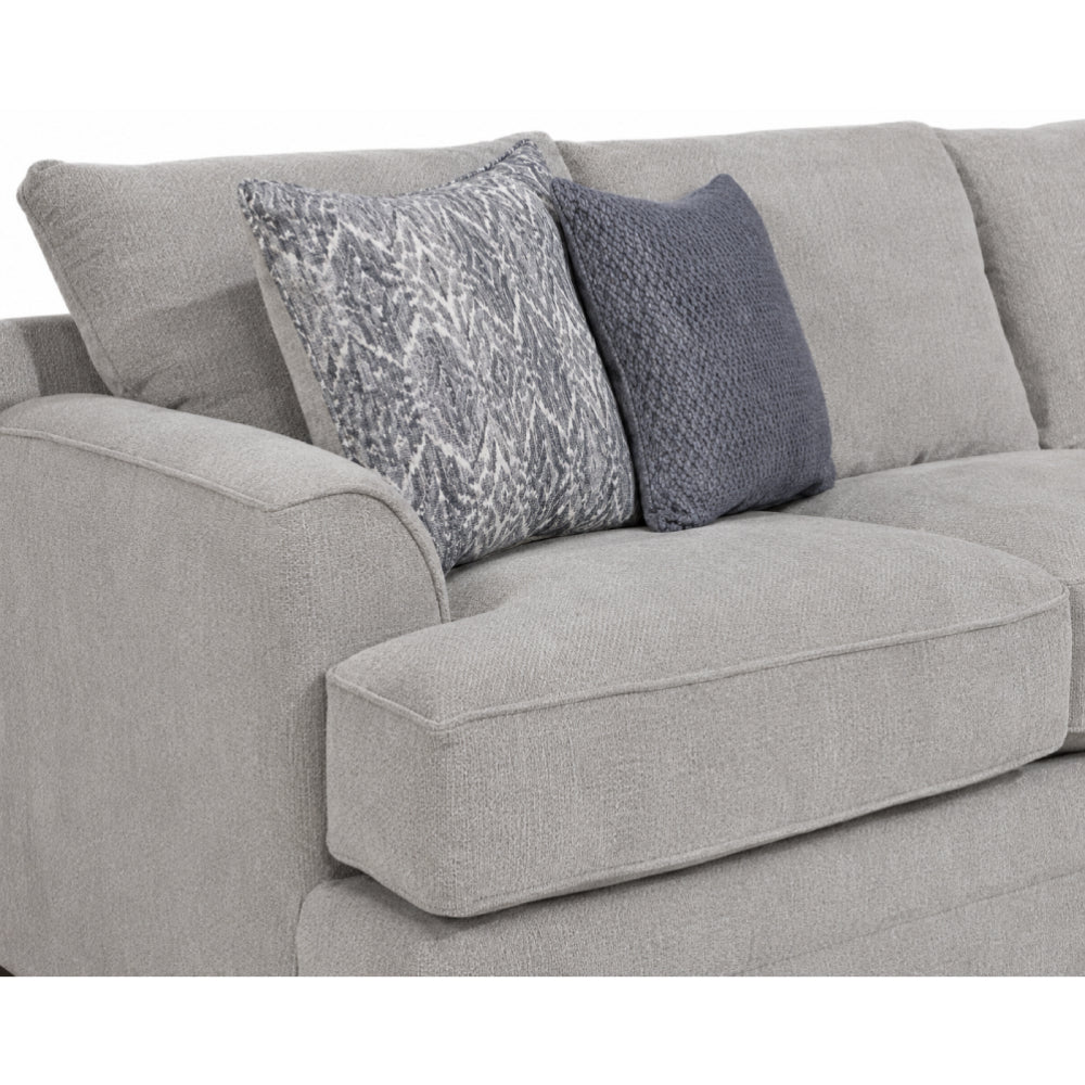 Naples Soft Sectional Sofa with Pillows by Home Source - Gray