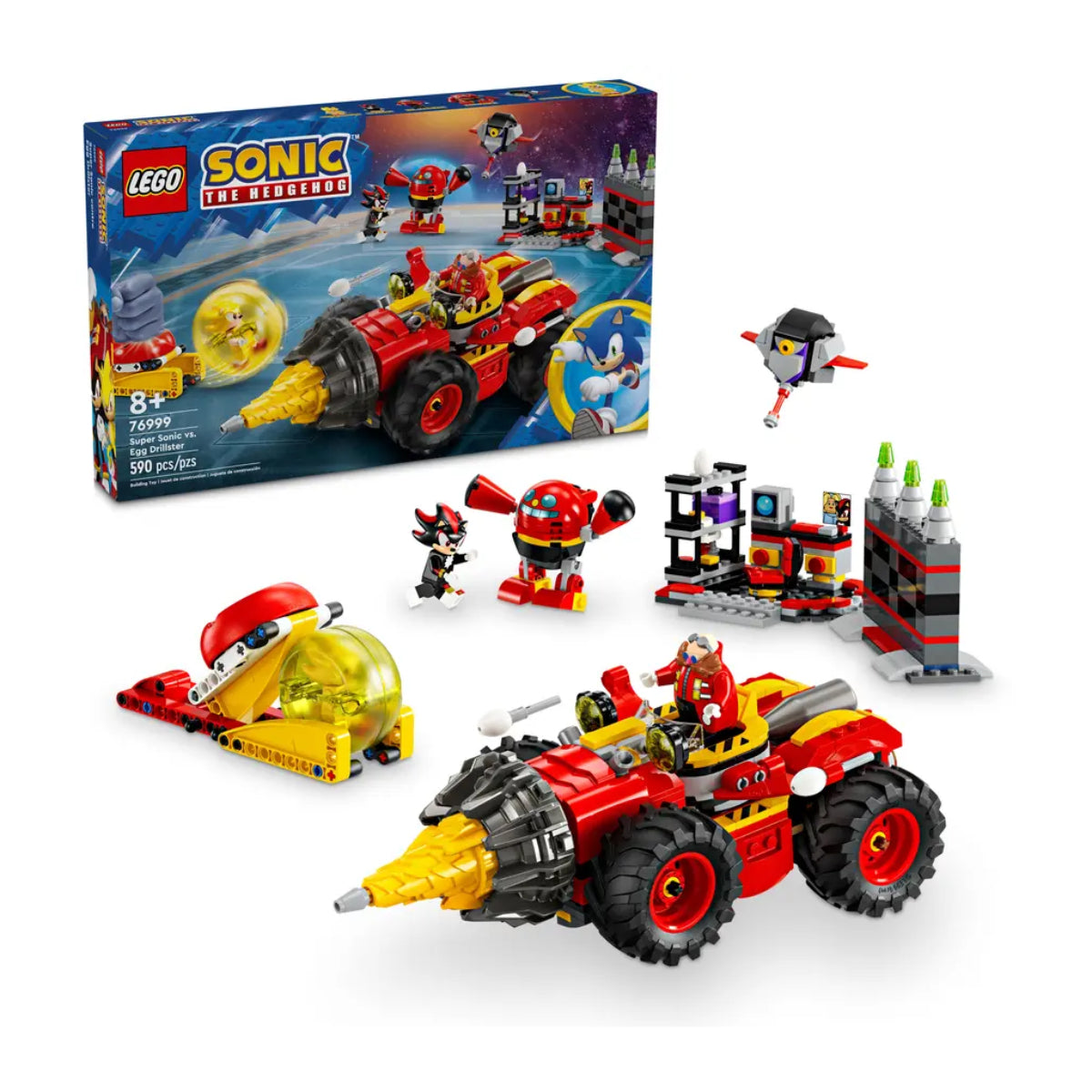 LEGO Super Sonic vs Egg Drillster Buildable Toy Set (590-Pieces)